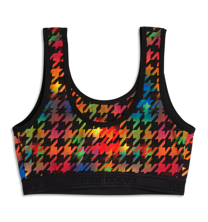 Essentials Soft Bra - Rainbow Houndstooth