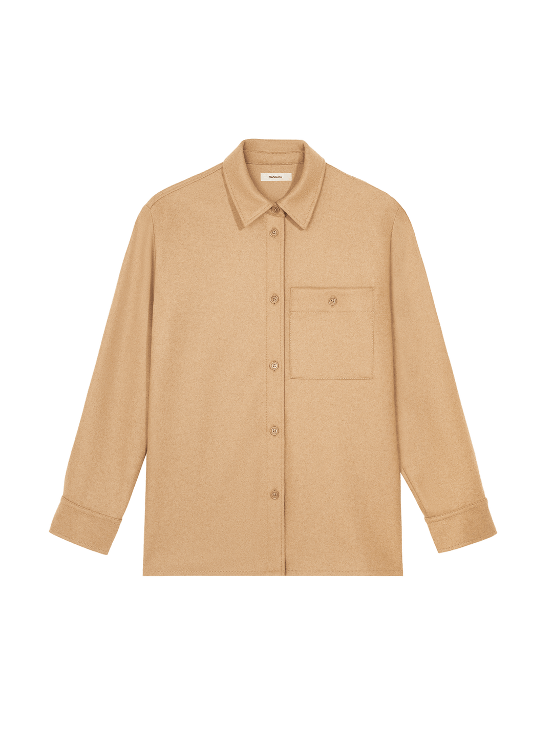 Womens Recycled Wool Long-Sleeve Shirt—Desert Camel