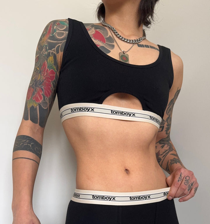 Peekaboo Soft Bra - Retro Black