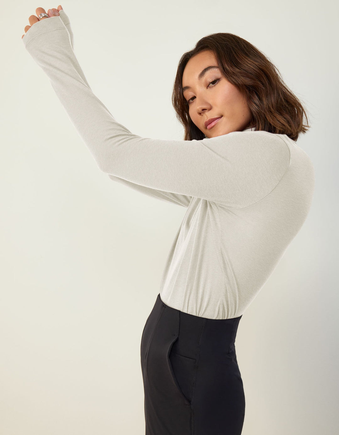 Wool Mock Neck Top