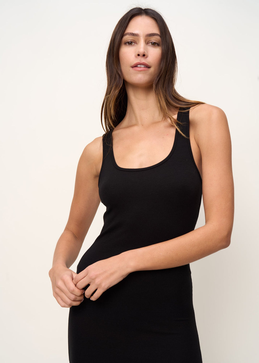 The Scoop Neck Midi Dress