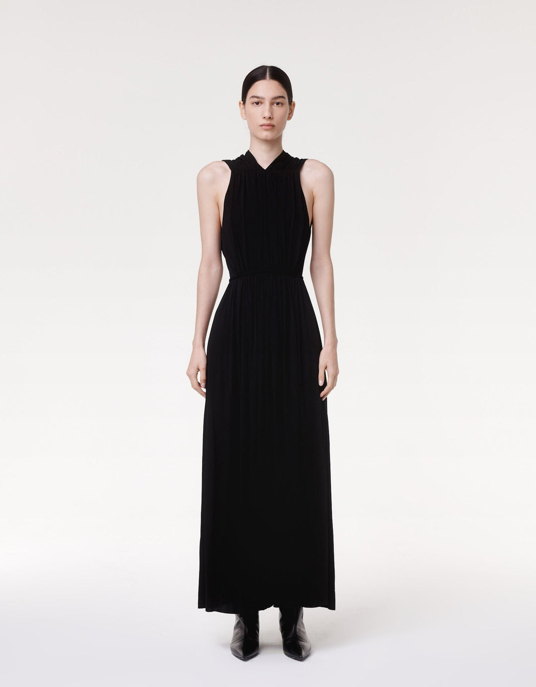 Shirred Midi Dress