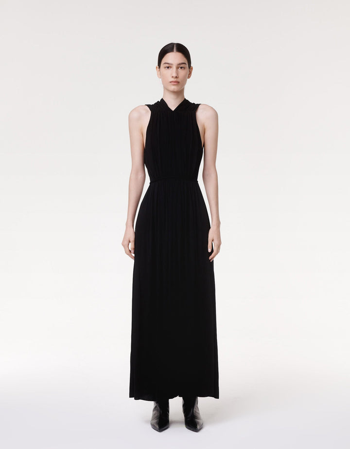 Shirred Midi Dress