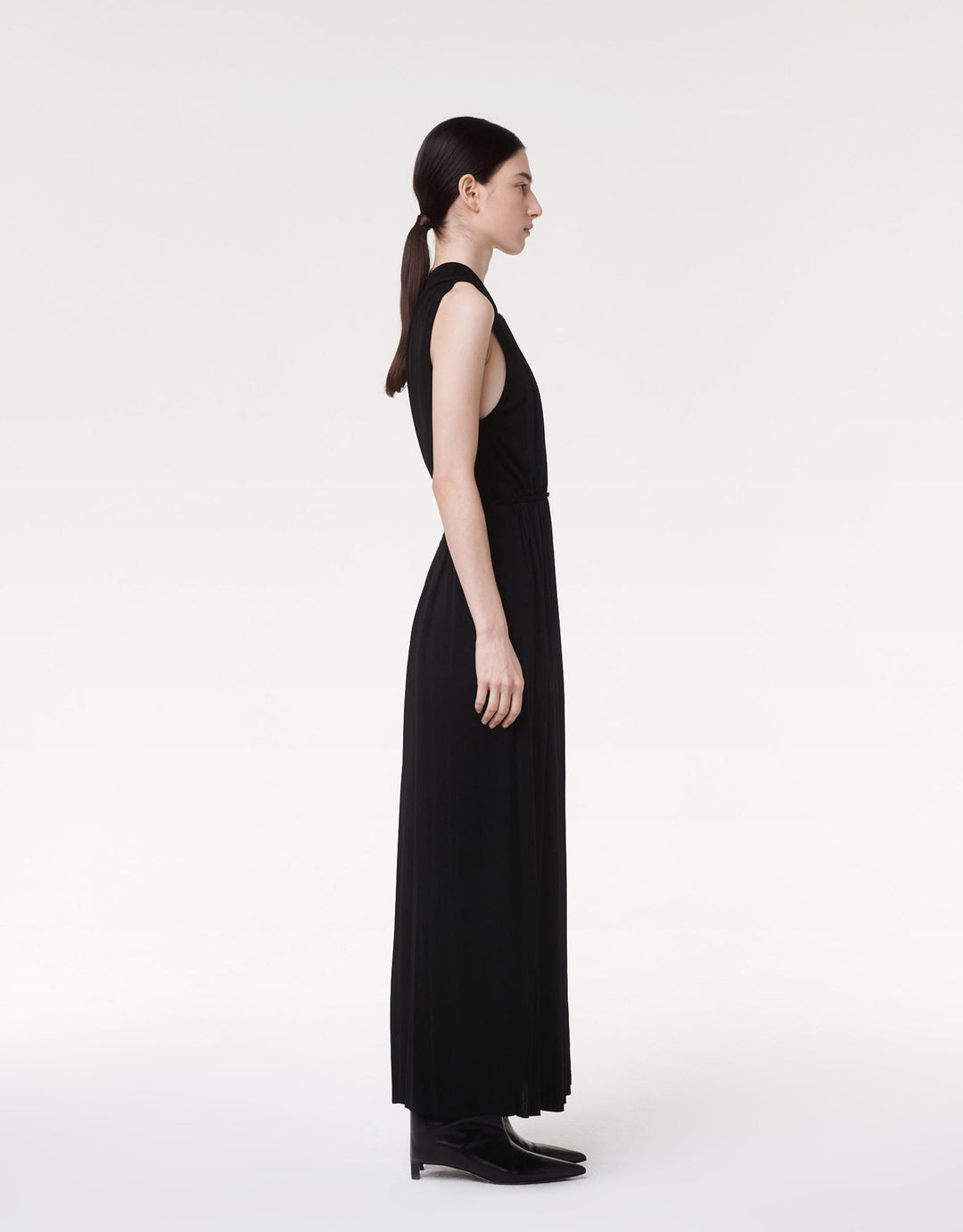 Shirred Midi Dress