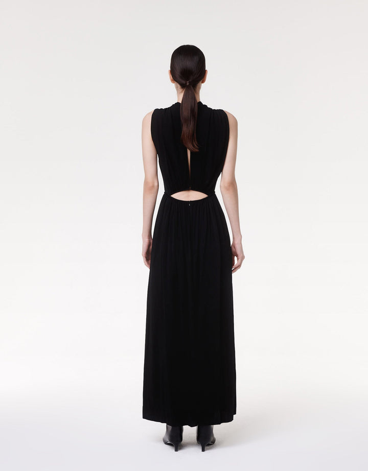 Shirred Midi Dress