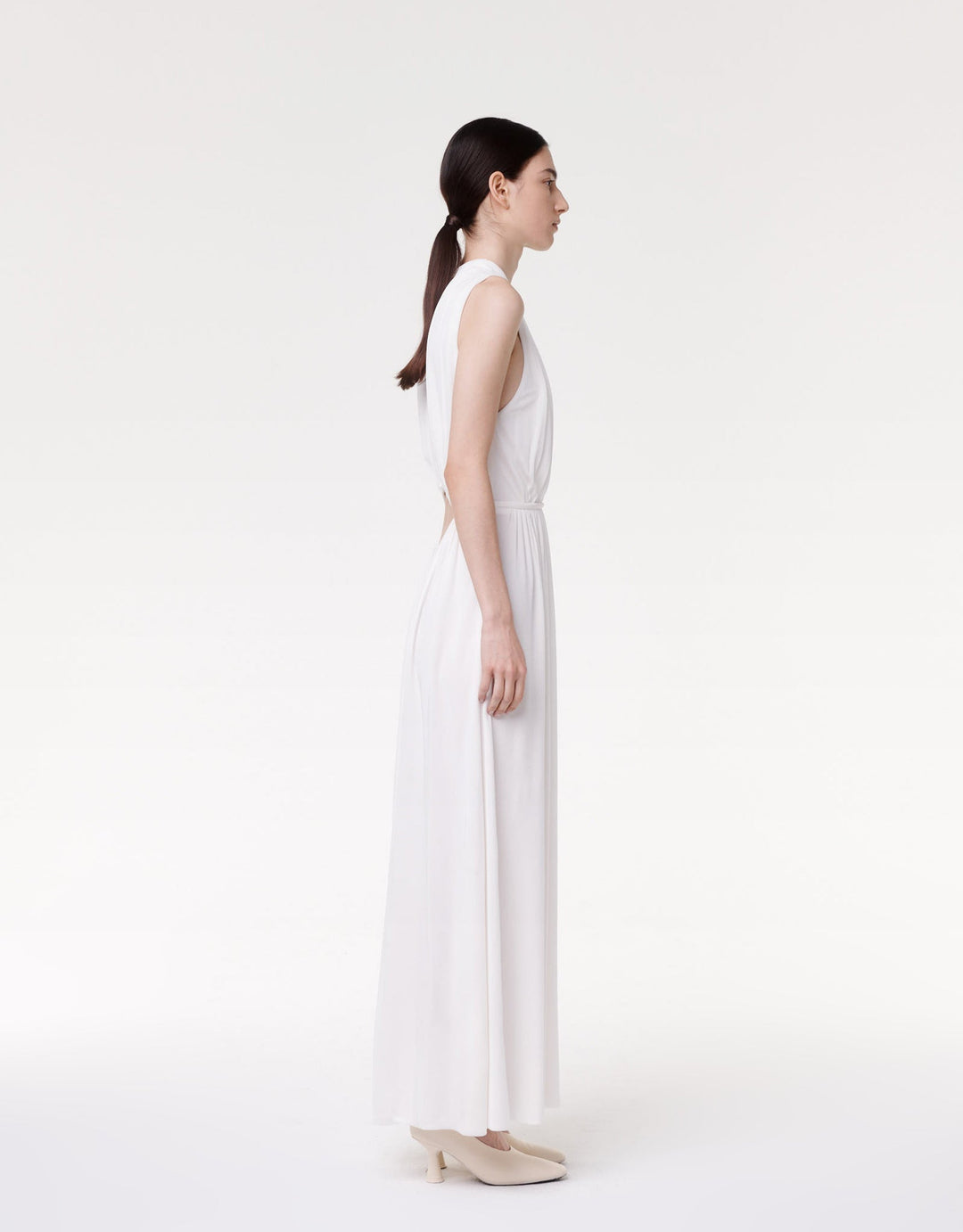 Shirred Midi Dress