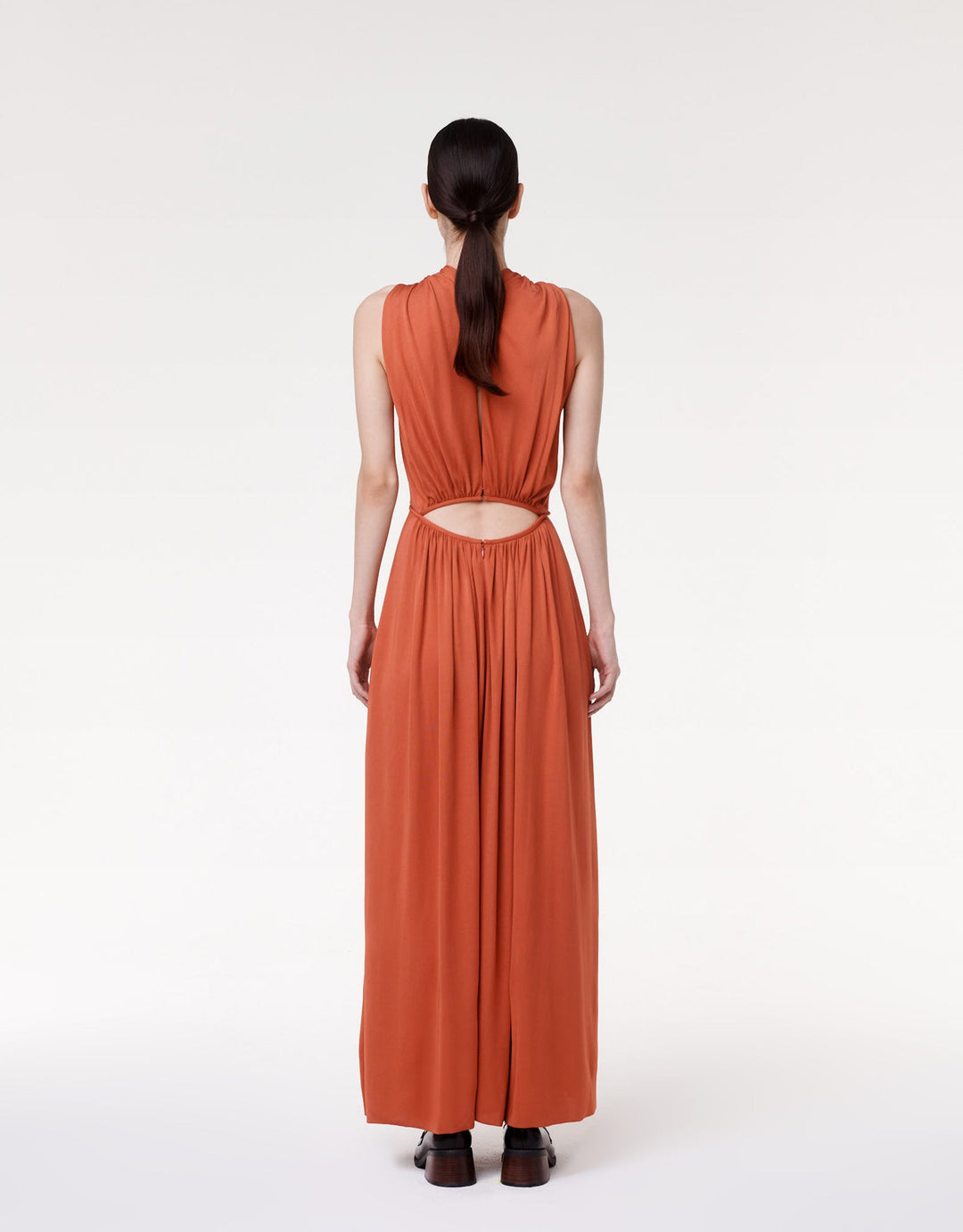 Shirred Midi Dress
