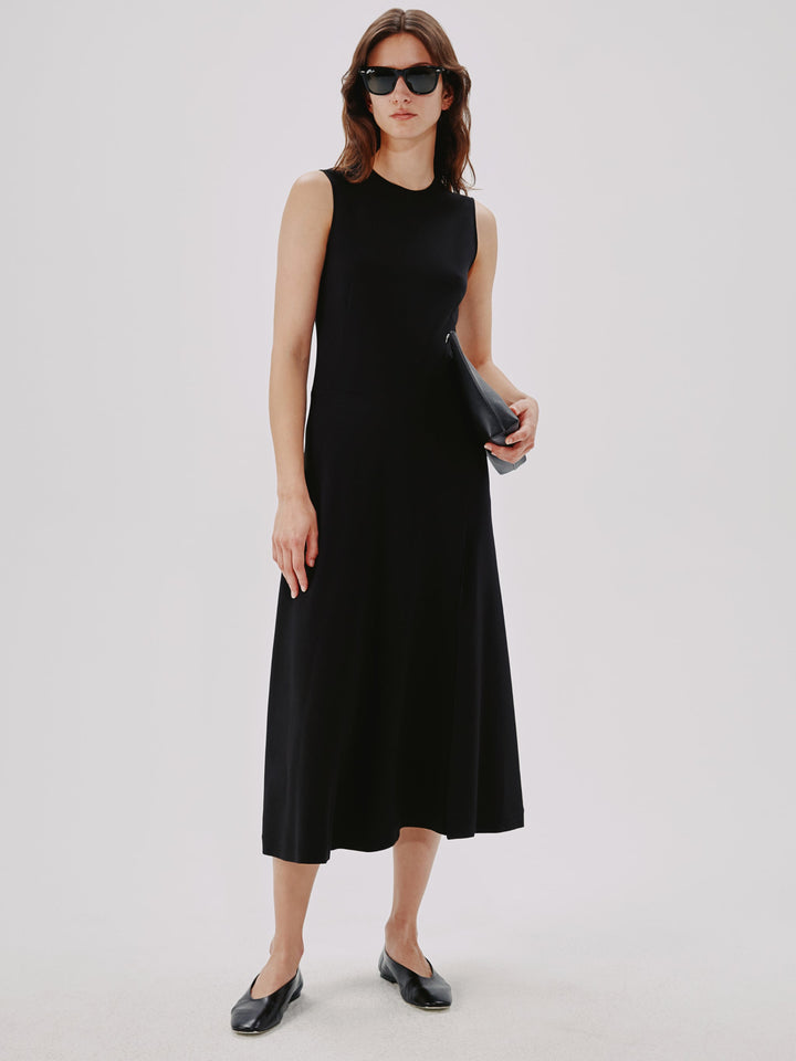 Sleeveless Crewneck Dress
