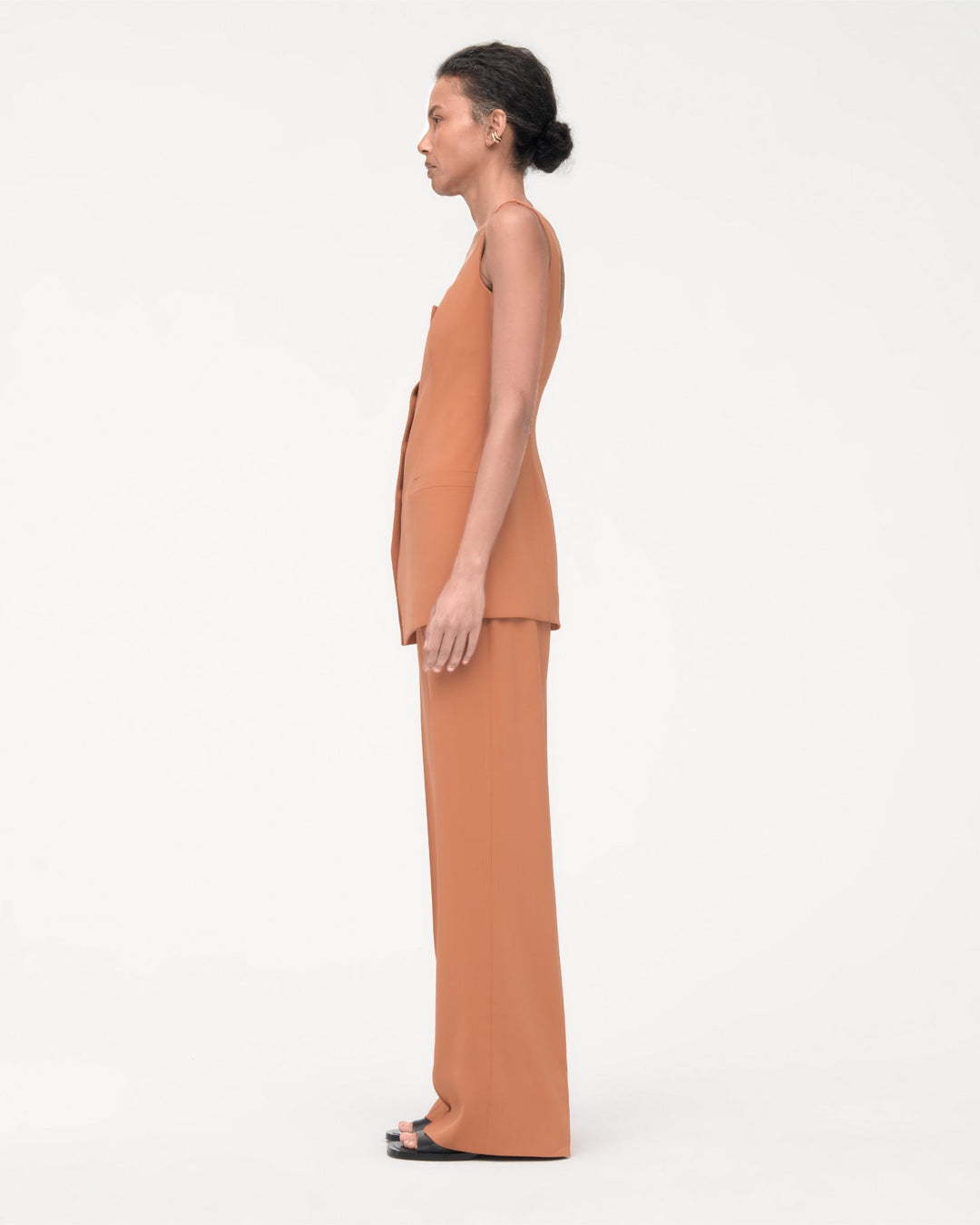 Square Neck Buttoned Top
