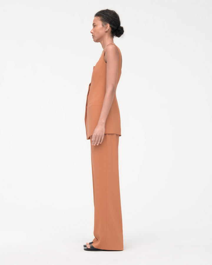 Square Neck Buttoned Top