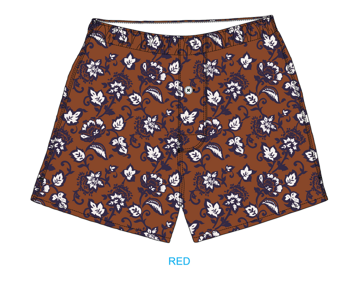 Block Print Floral Boxer