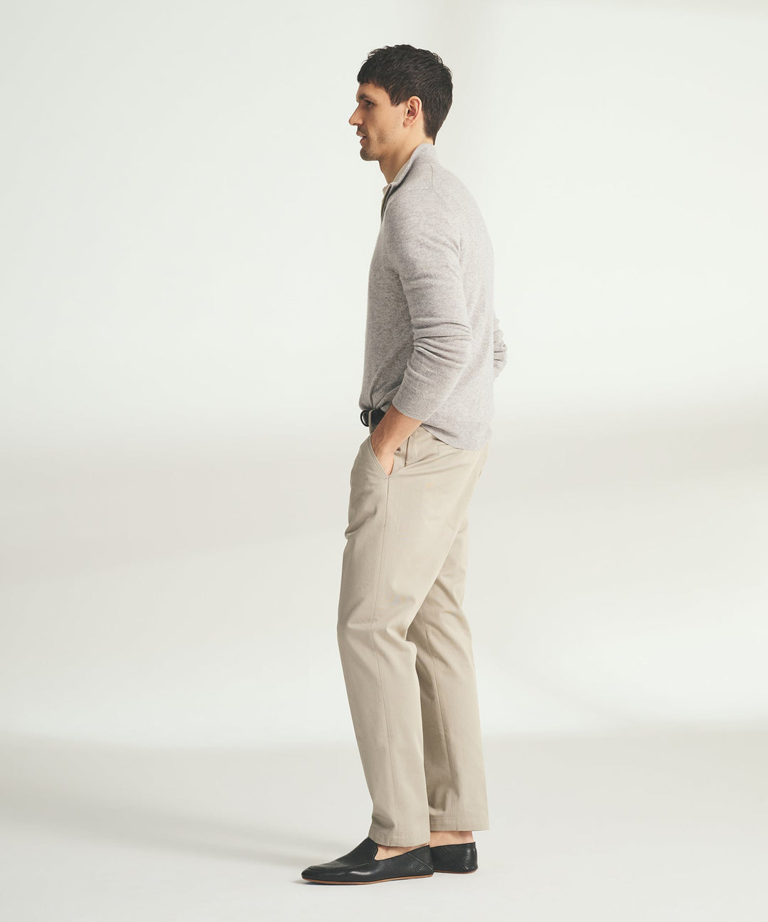 Signature Cashmere Color Blocked Quarter Zip