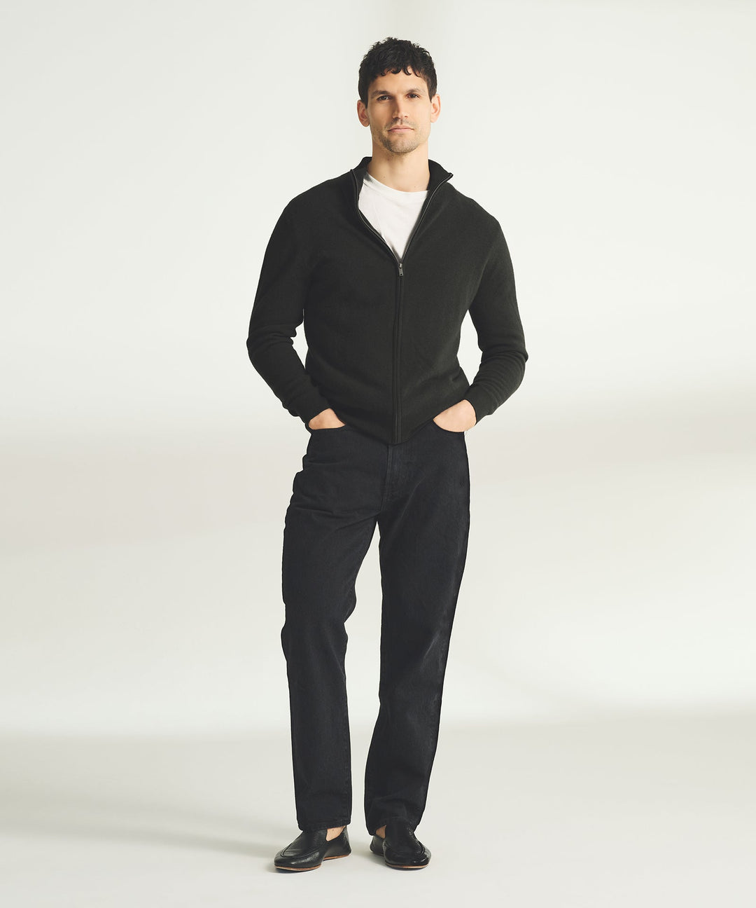 Signature Cashmere Full Zip Sweater