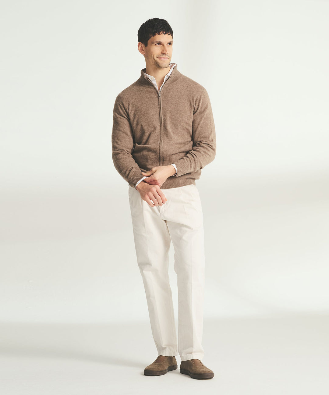 Signature Cashmere Full Zip Sweater