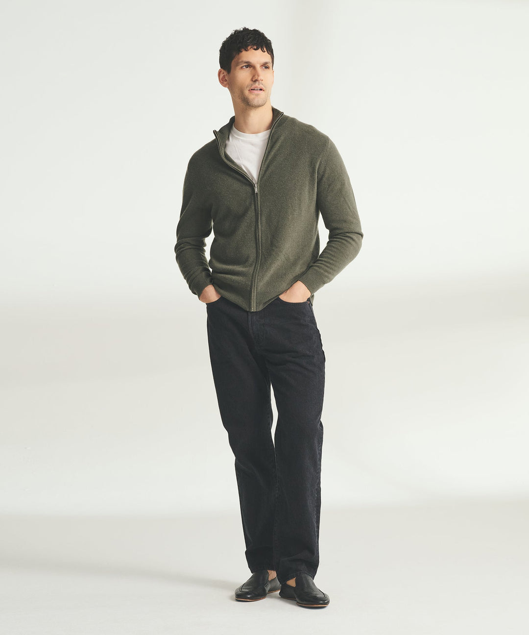 Signature Cashmere Full Zip Sweater