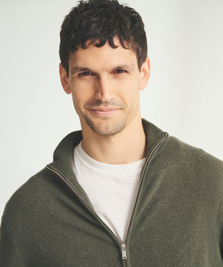 Signature Cashmere Full Zip Sweater
