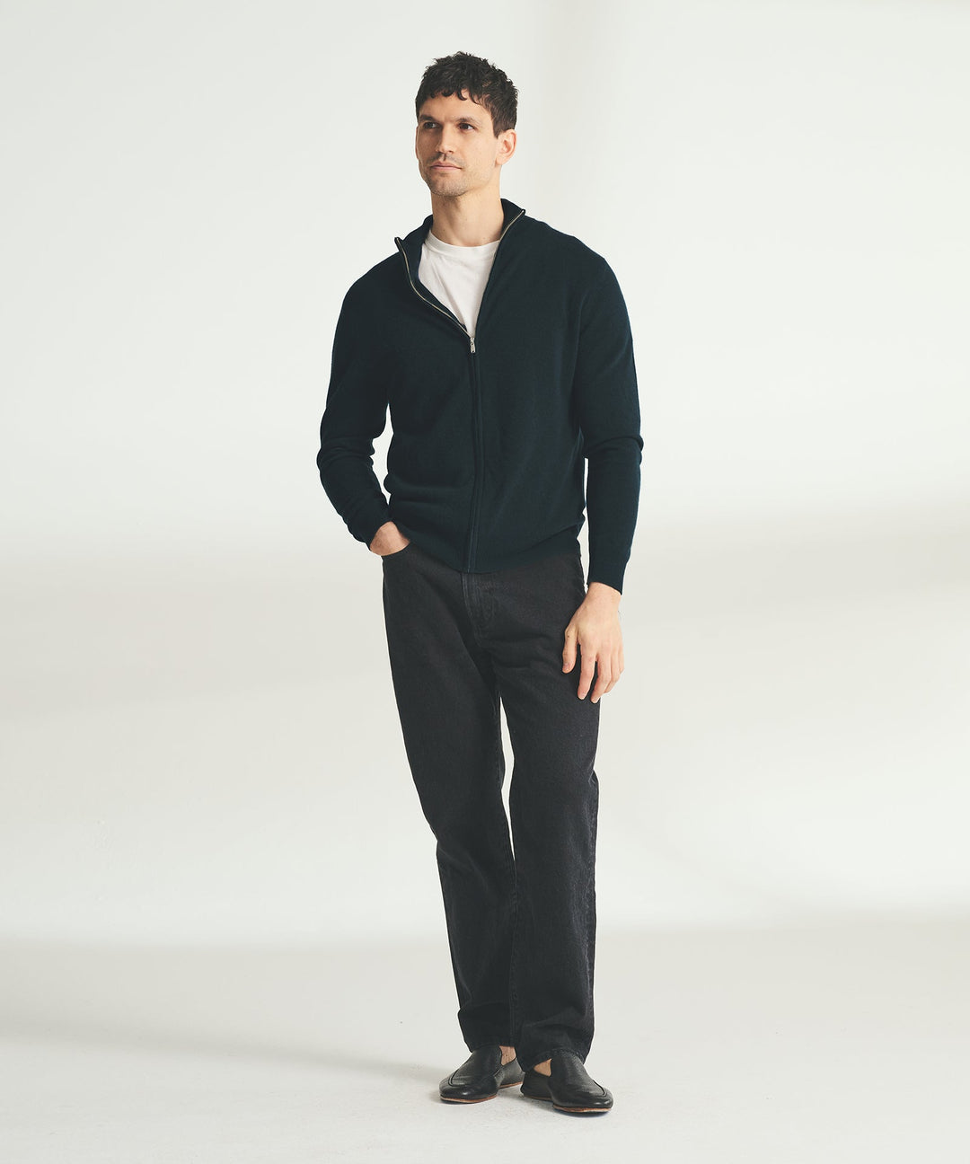 Signature Cashmere Full Zip Sweater