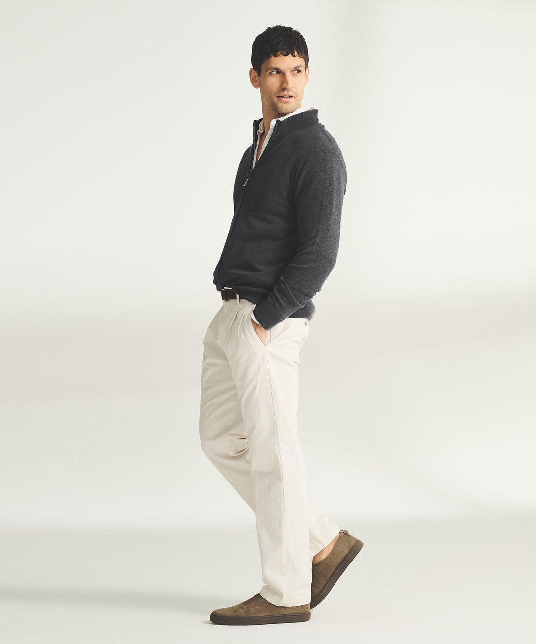 Signature Cashmere Full Zip Sweater