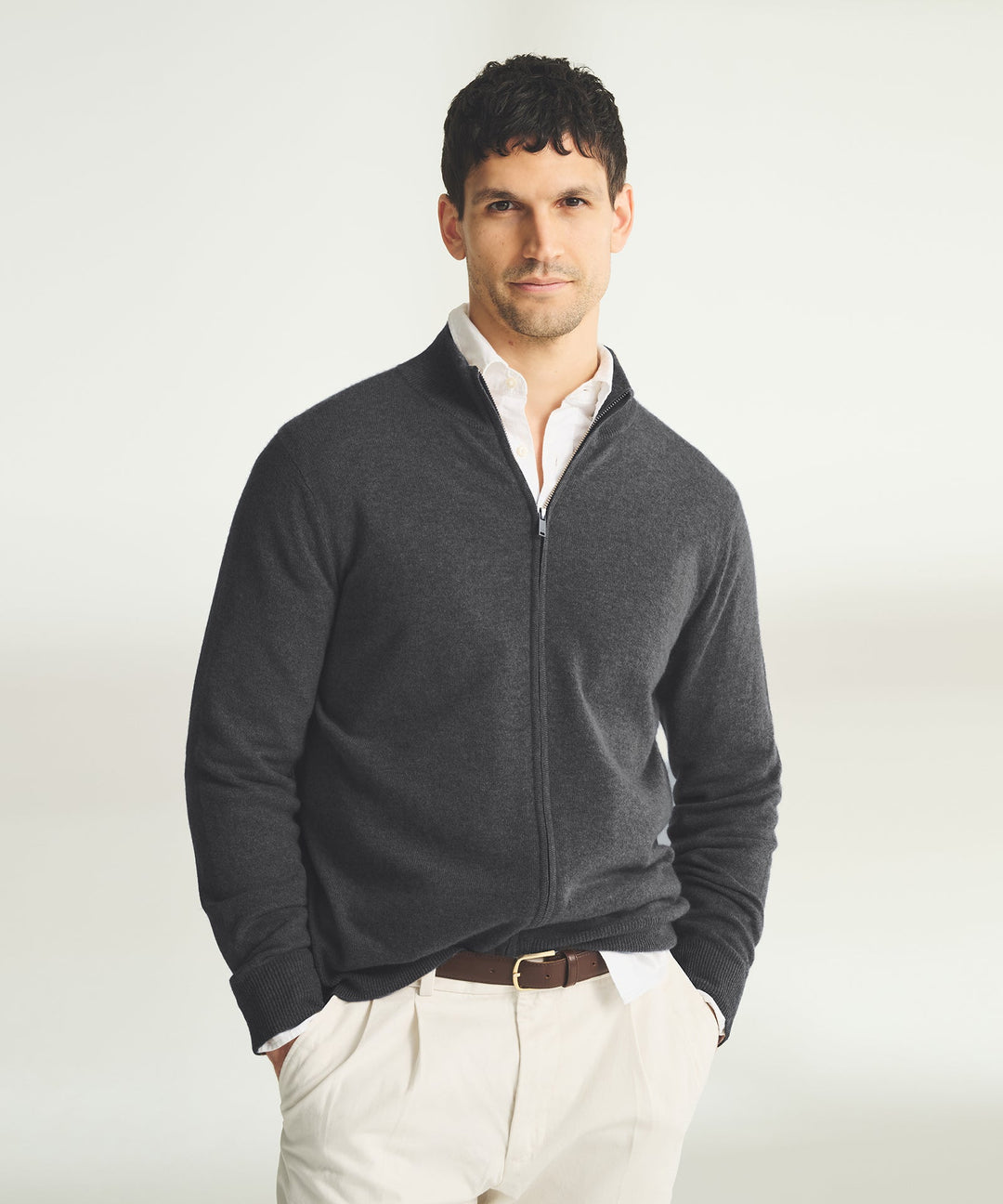 Signature Cashmere Full Zip Sweater