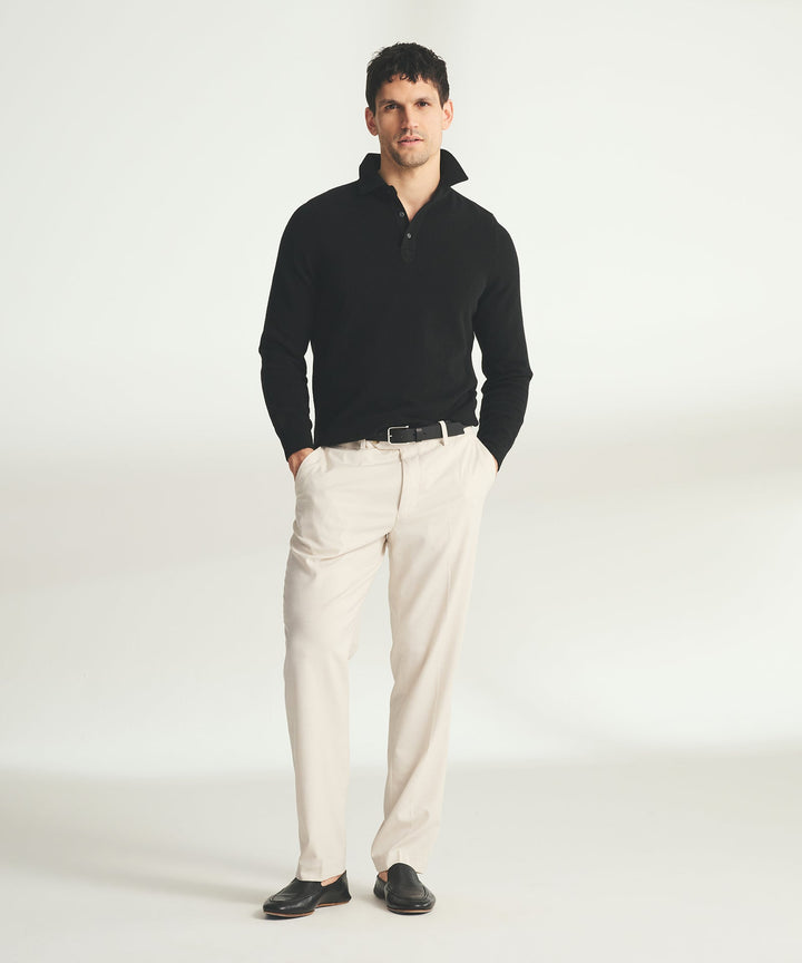 Signature Cashmere Long Sleeve Polo