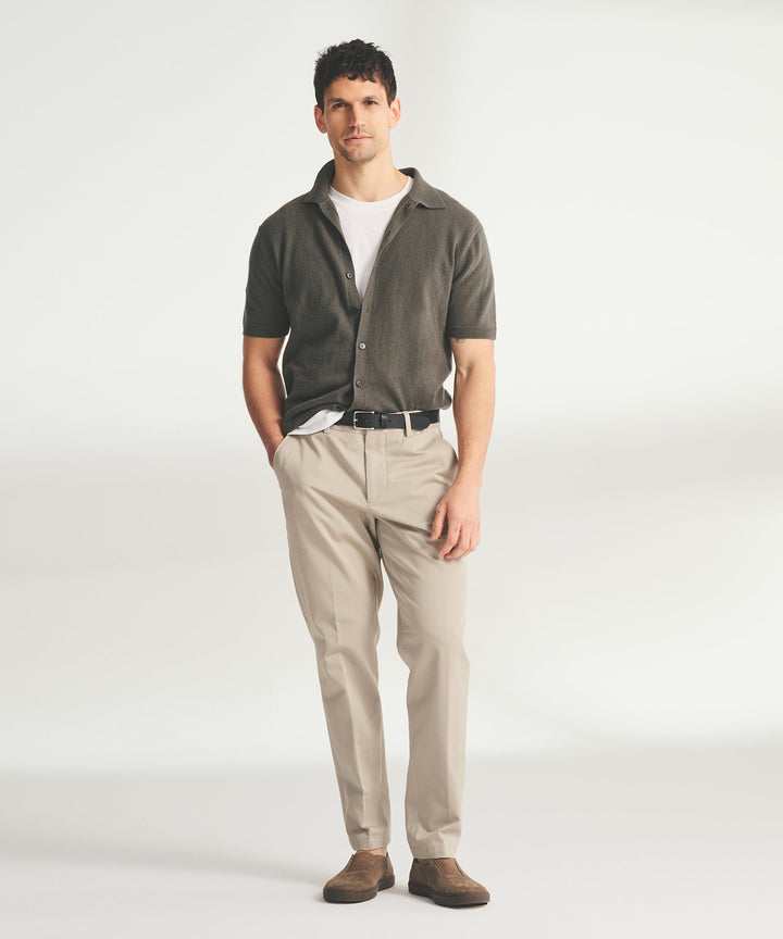 Signature Cashmere Short Sleeve Button Down