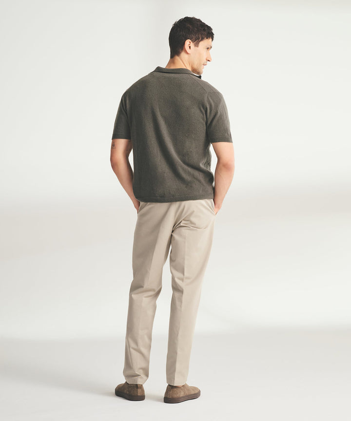 Signature Cashmere Short Sleeve Button Down