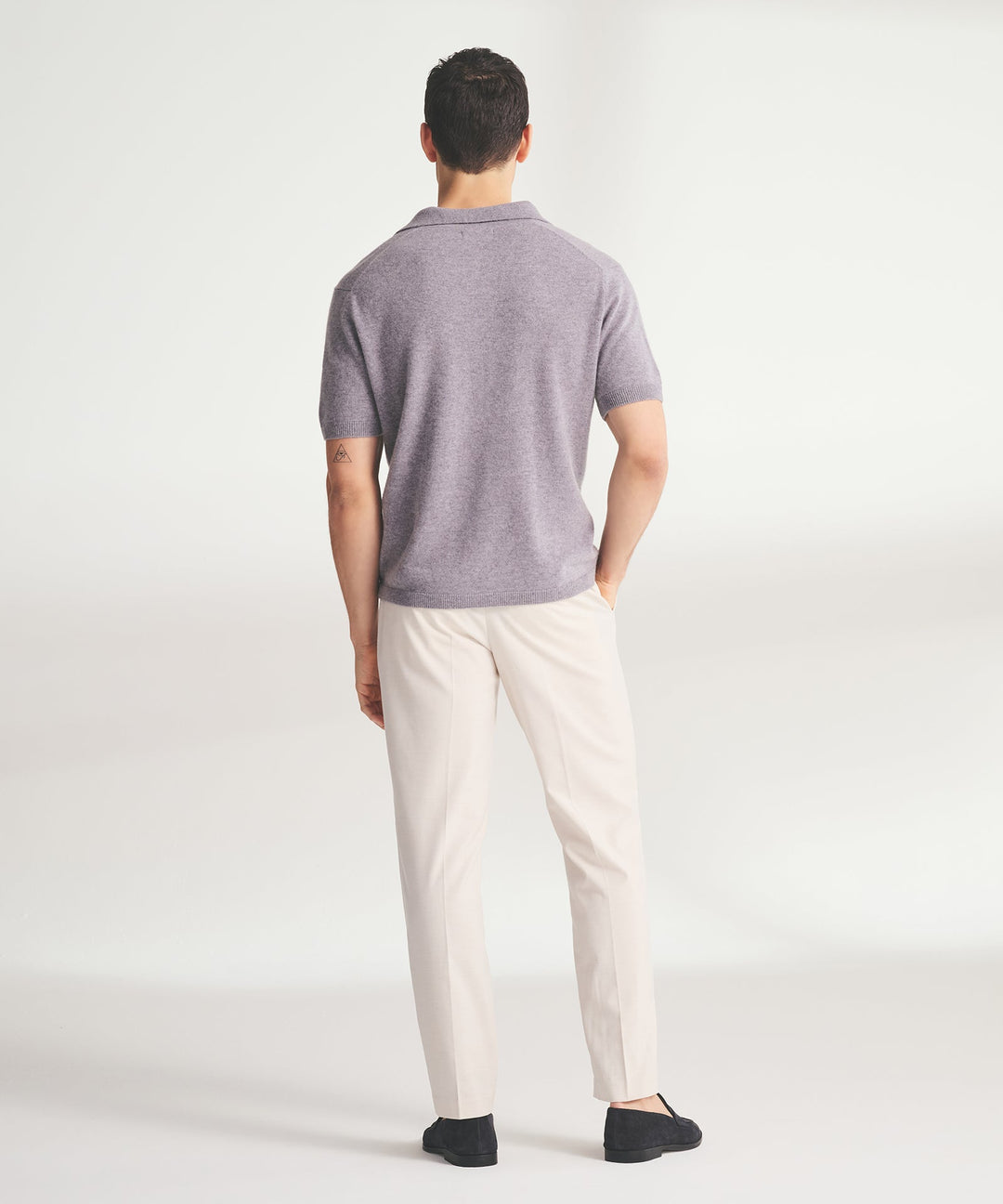 Signature Cashmere Short Sleeve Button Down