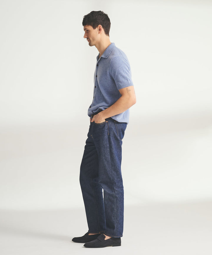 Signature Cashmere Short Sleeve Button Down