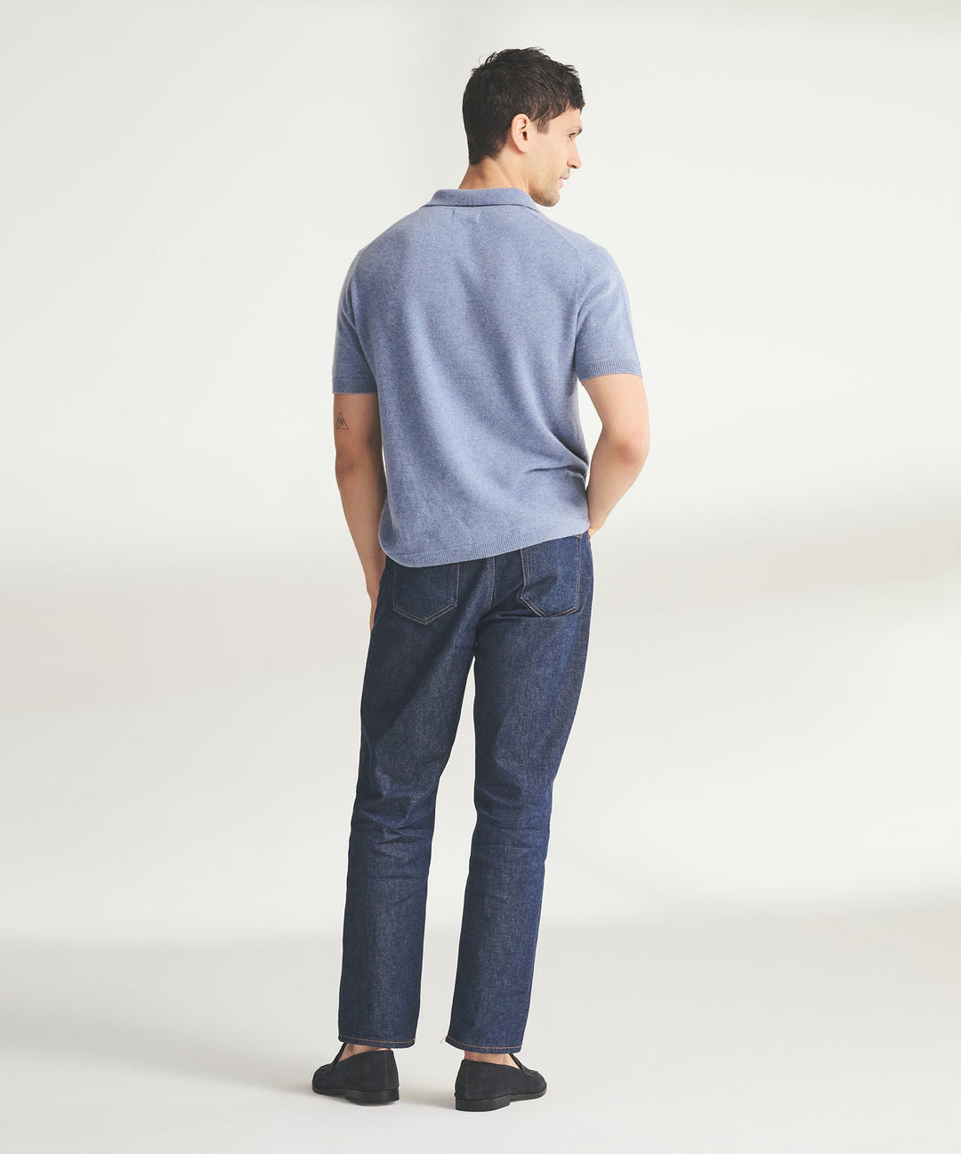 Signature Cashmere Short Sleeve Button Down
