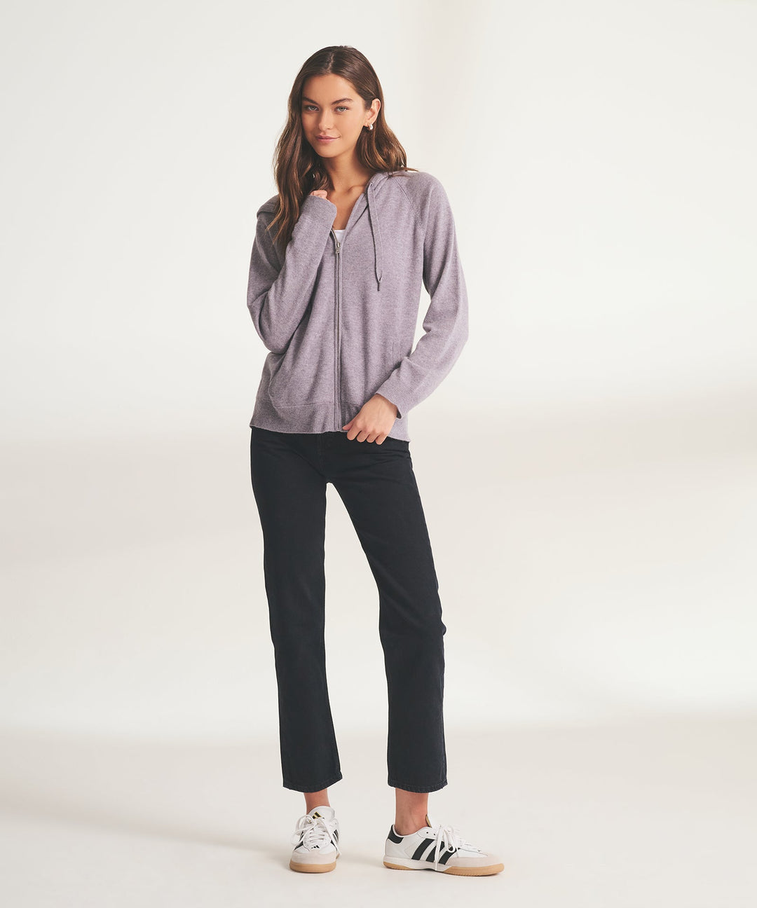 Signature Cashmere Zip Up Hoodie
