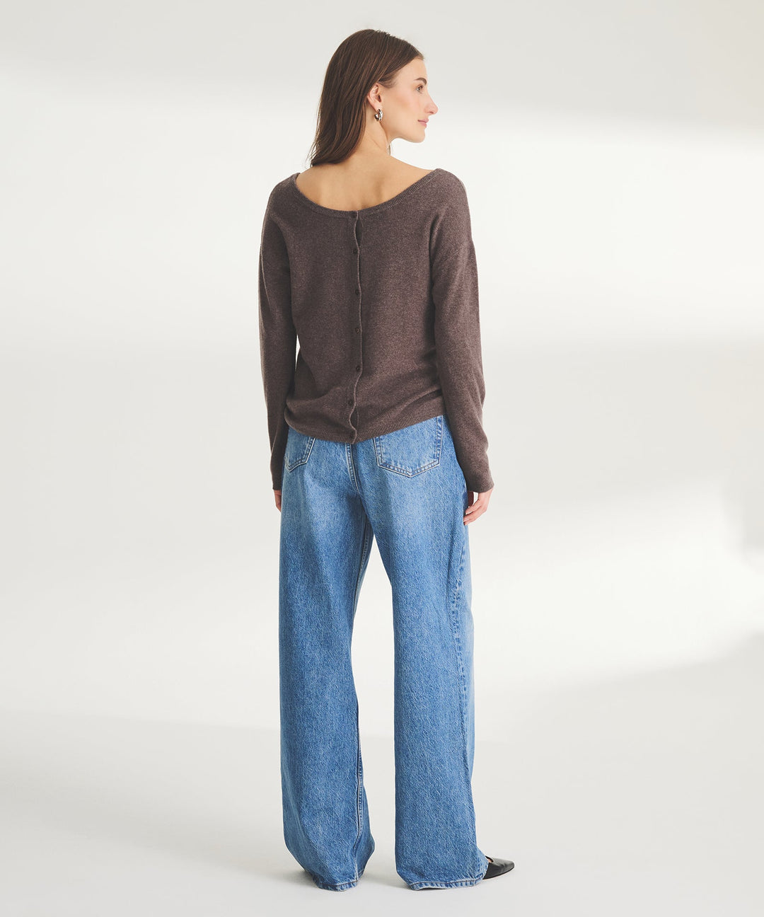 Signature Cashmere Open Neck Cardigan