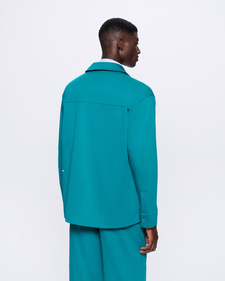 Mens Interlock Jacket—Malachite Green