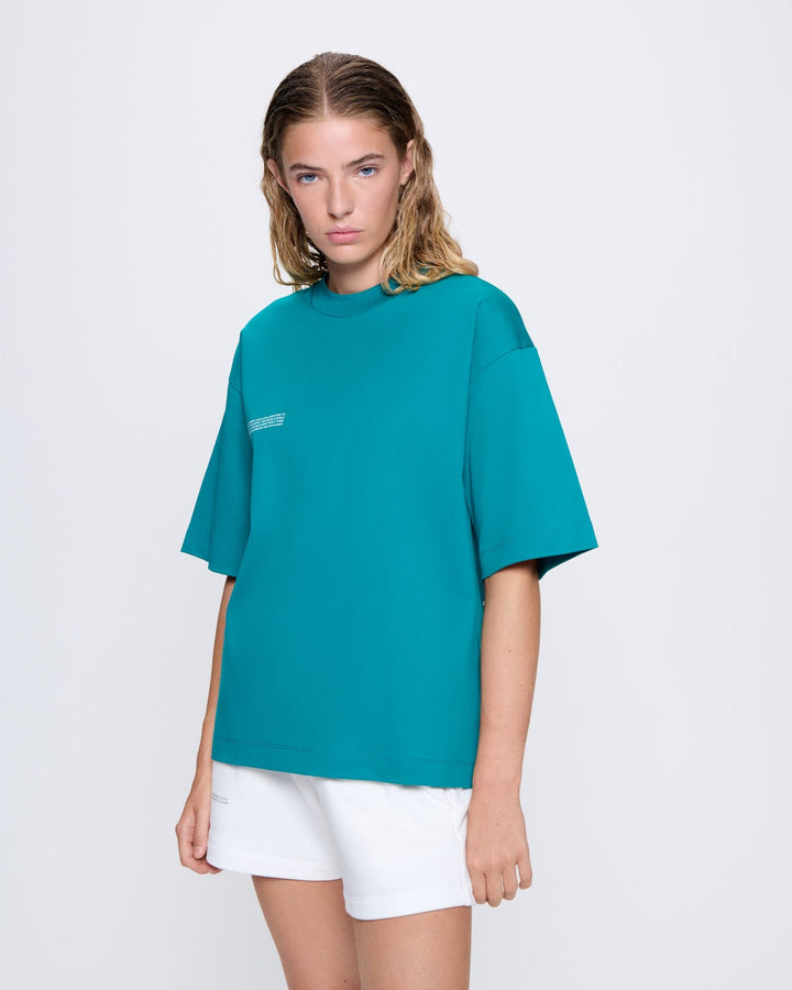 Womens Interlock Oversized T-Shirt—Malachite Green