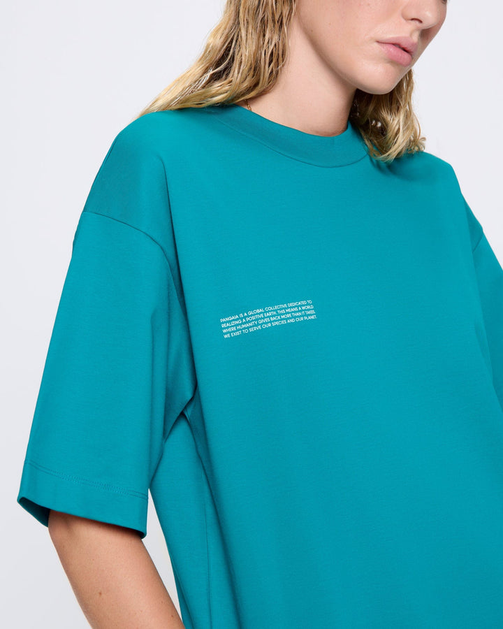 Womens Interlock Oversized T-Shirt—Malachite Green