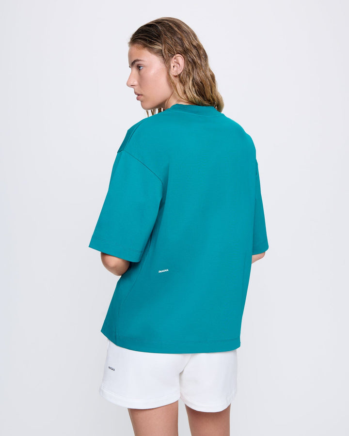 Womens Interlock Oversized T-Shirt—Malachite Green
