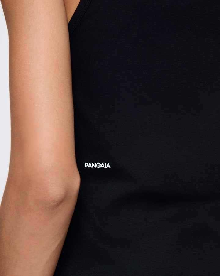 Womens Interlock Tank Top—Black