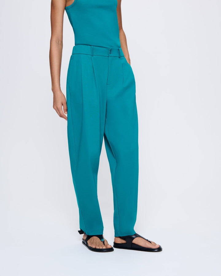 Womens  Interlock Trousers—Malachite Green