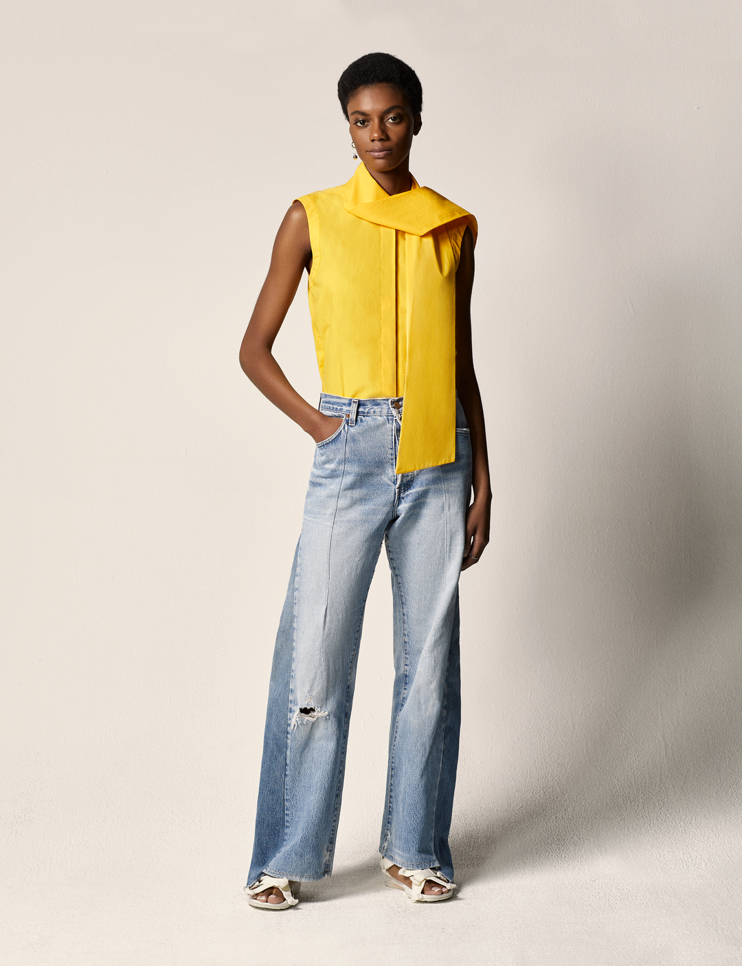 Sleeveless Tie Blouse - Resale