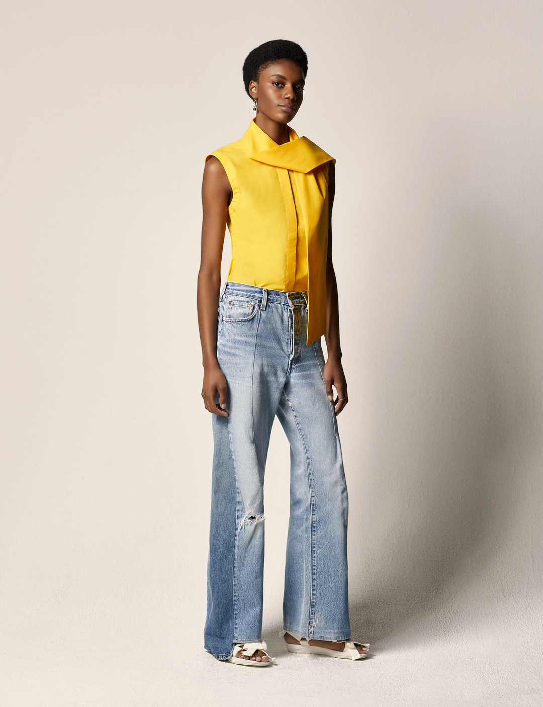 Sleeveless Tie Blouse - Resale