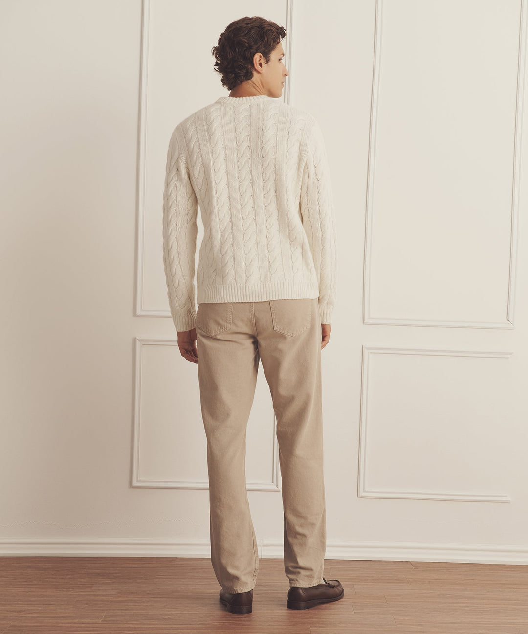 Super Luxe Cashmere Cable Crewneck