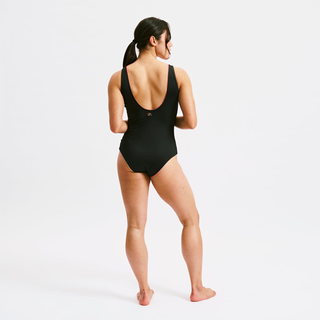 Swim Reversible One-Piece - Melting Rainbow