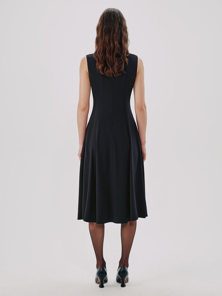 Turtleneck Flare Dress