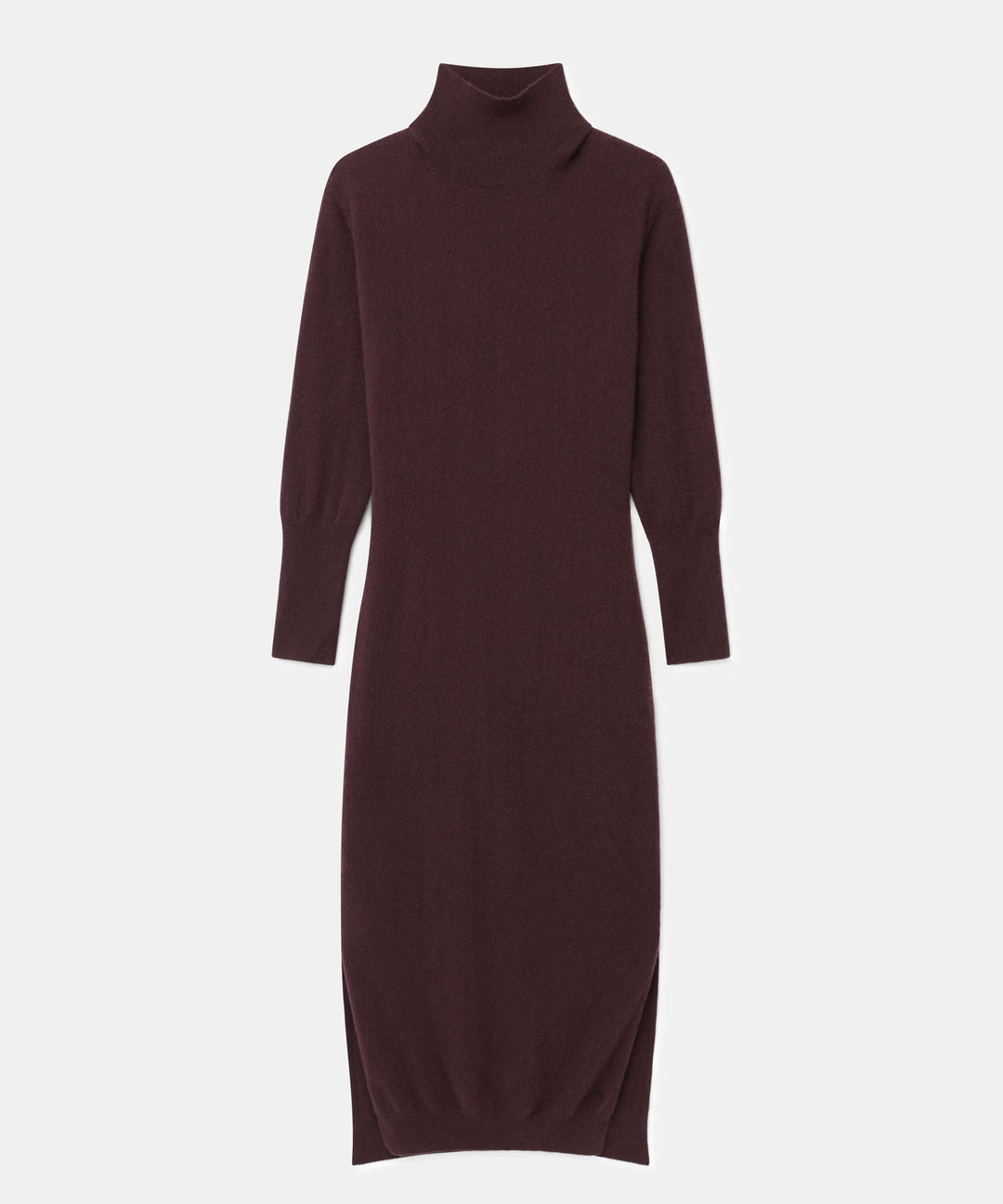 Signature Cashmere Turtleneck Dress with Slits