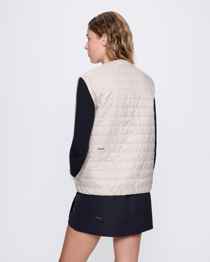 Womens Flower-Warmth Lite Gilet—Wheat Beige