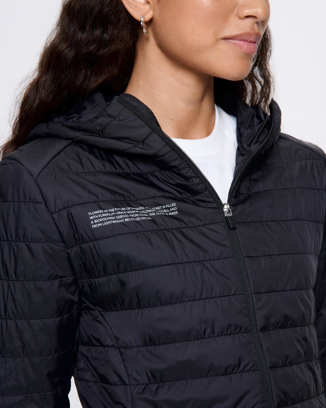 Womens Flower-Warmth Lite Jacket—Black