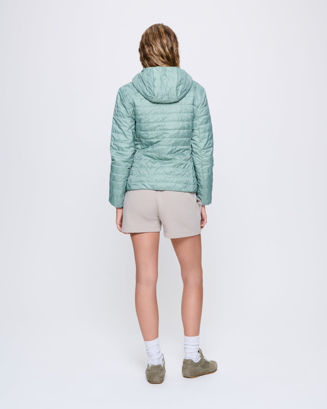 Womens Flower-Warmth Lite Jacket—Sage Green