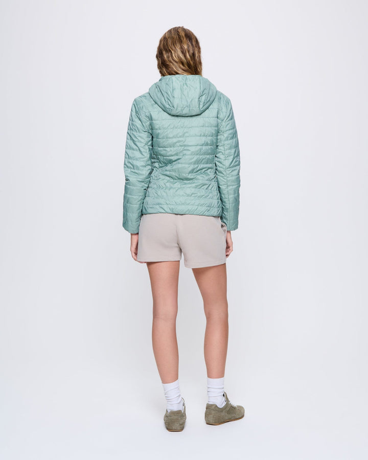 Womens Flower-Warmth Lite Jacket—Sage Green