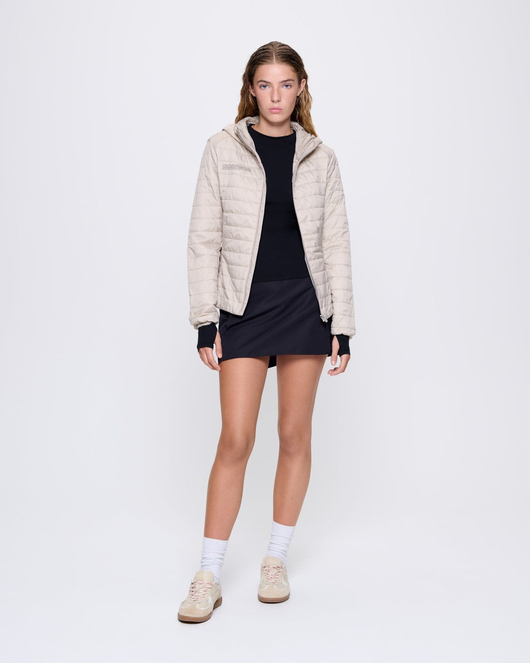 Womens Flower-Warmth Lite Jacket—Wheat Beige