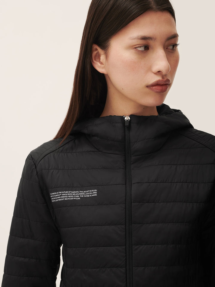 Womens Flower-Warmth Lite Jacket—Black