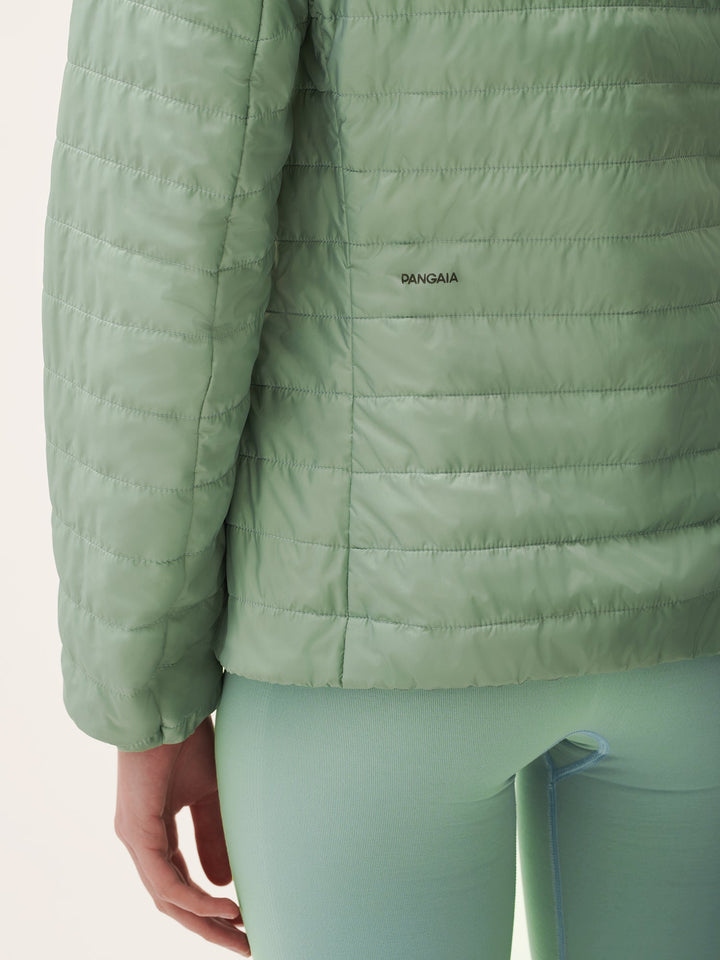 Womens Flower-Warmth Lite Jacket—Sage Green